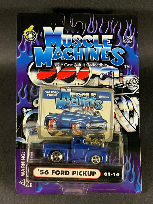 Muscle Machines 2000 Series 1 01-14 '56 Ford Pickup, Blue