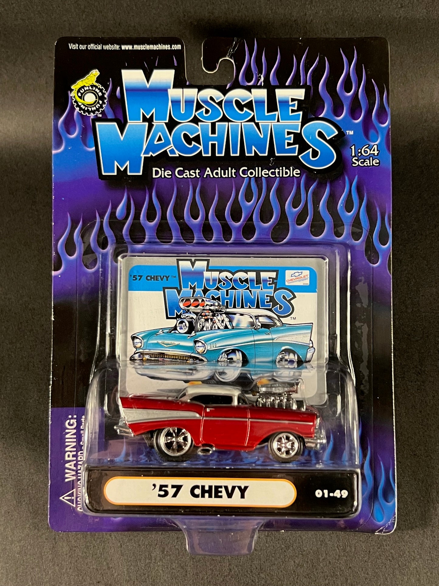 Muscle Machines 2001 Series 1 01-49 '57 Chevy, Red