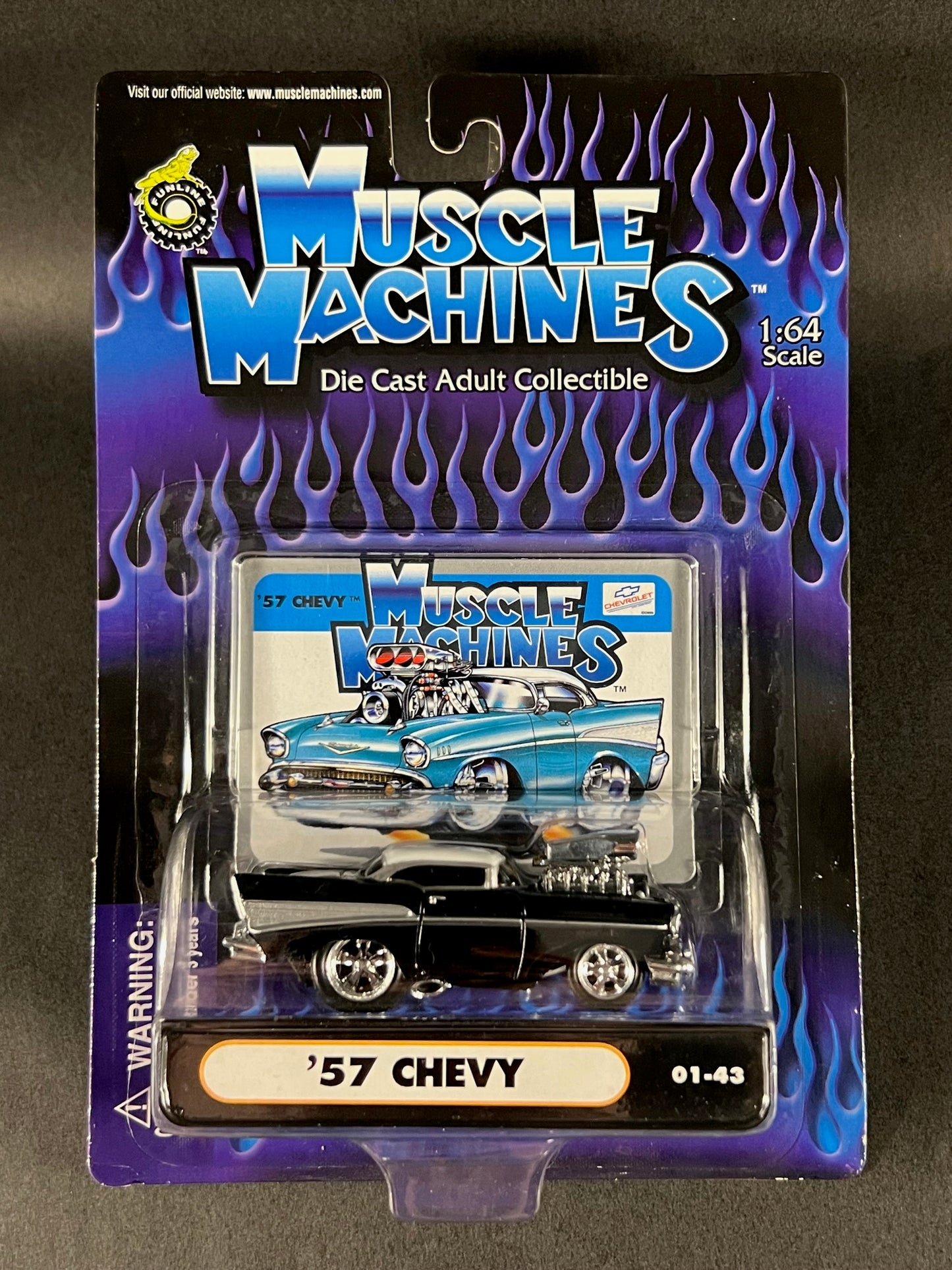 Muscle Machines 2001 Series 1 01-43 '57 Chevy, Black