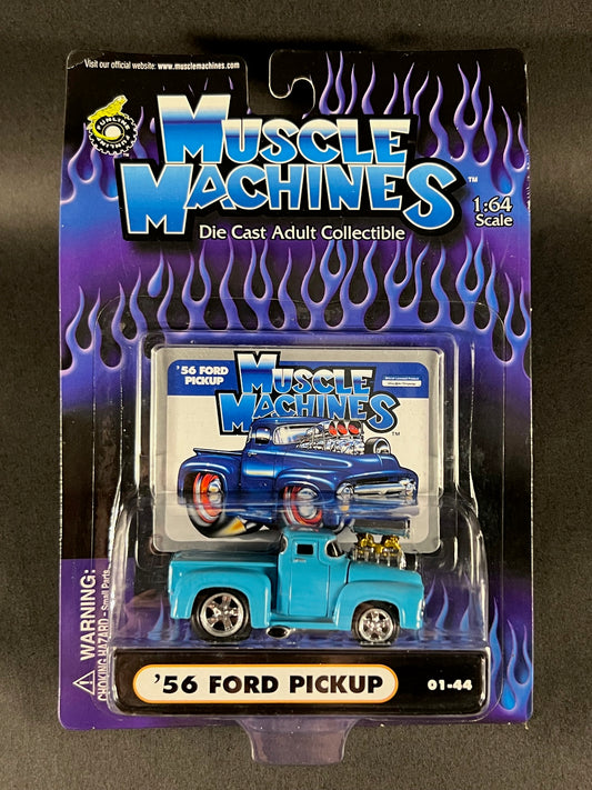 Muscle Machines 2001 Series 1 01-44 '56 Ford Pickup, Blue