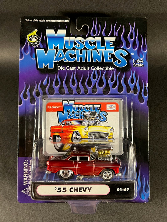 Muscle Machines 2001 Series 1 01-67 '55 Chevy, Red