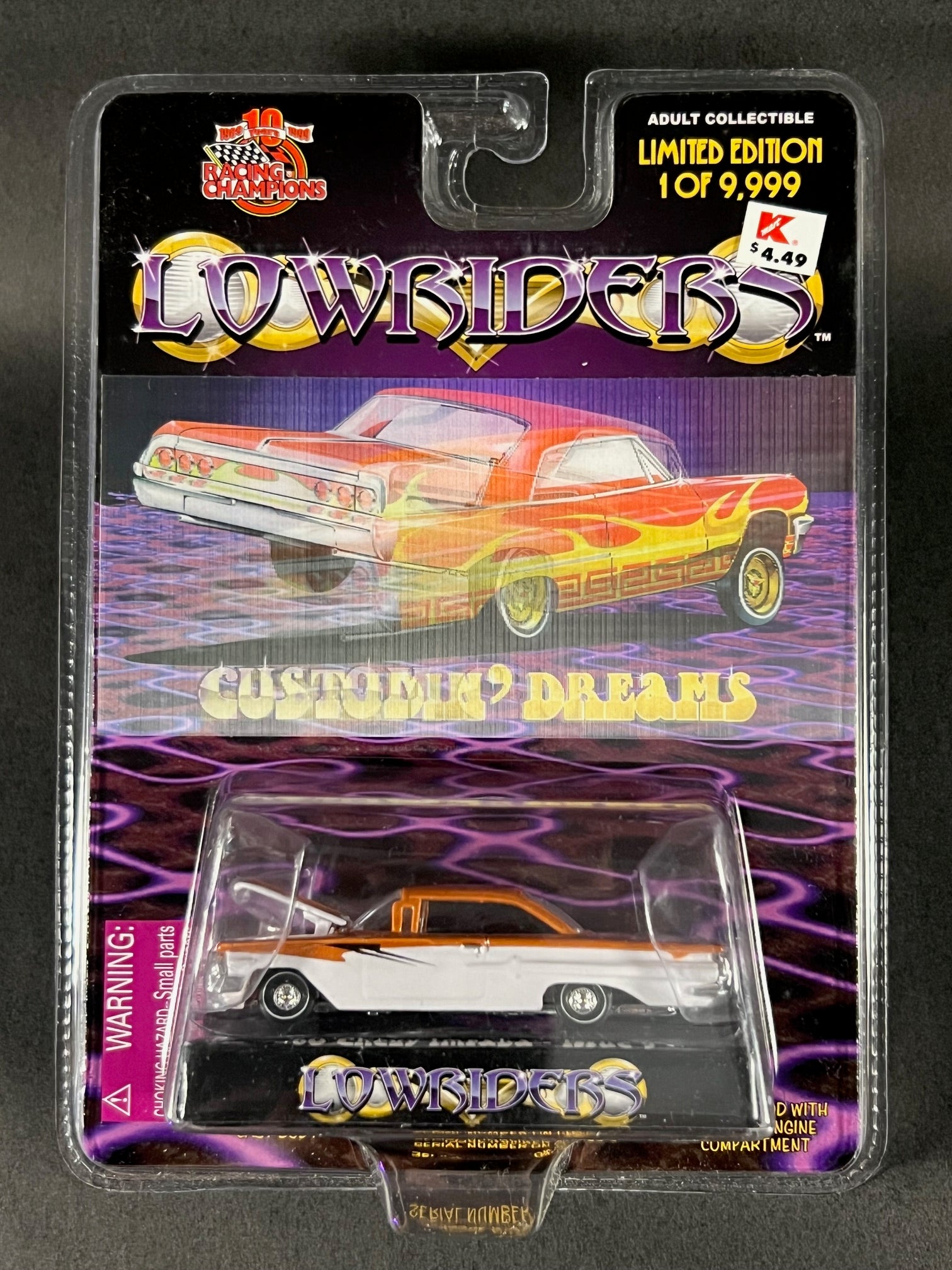 Low Riders Racing Racing Champions 1999 Lowriders Issue 9 '60 Chevy Impala, Orange ...