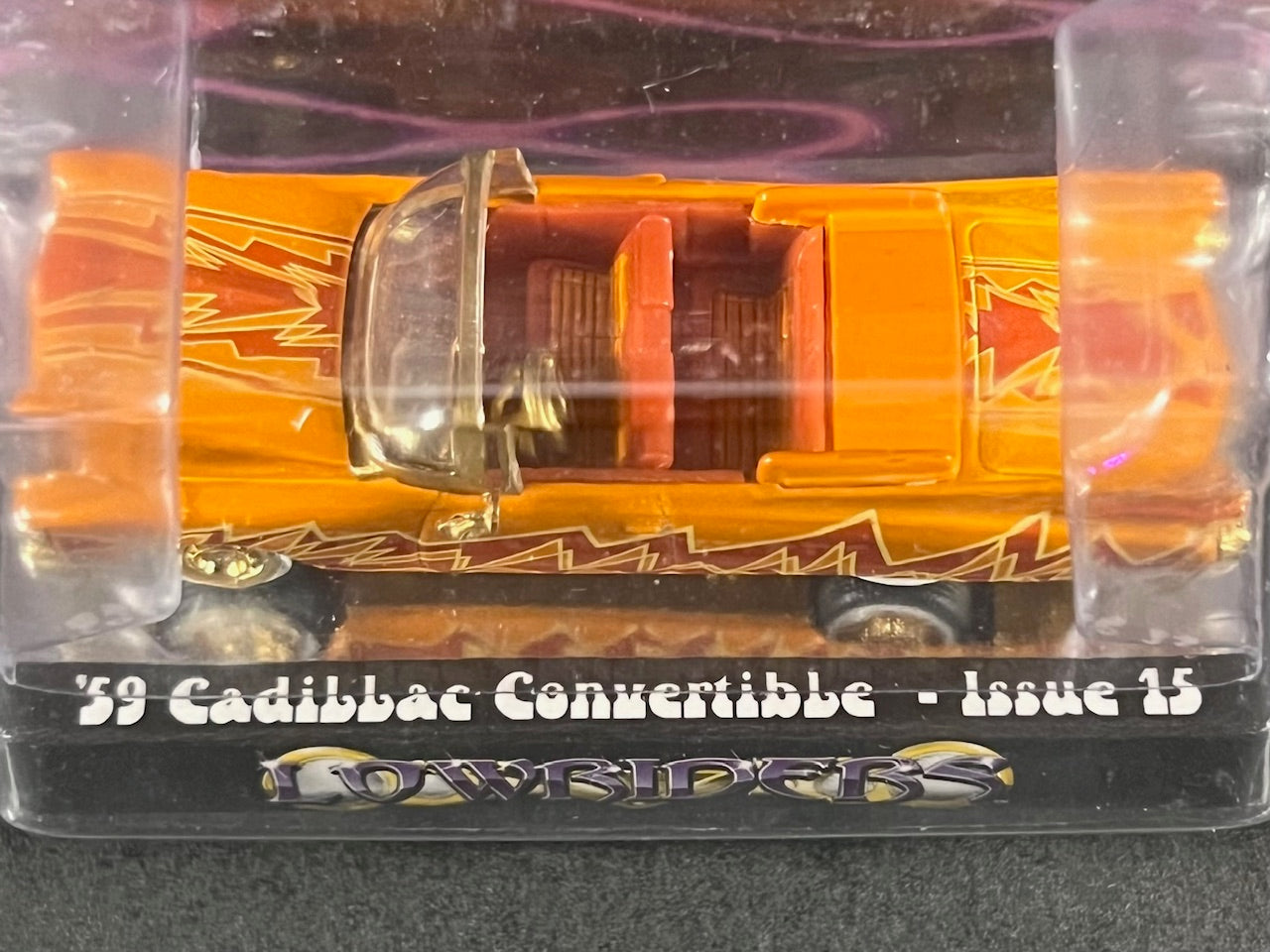 Racing Champions 1999 Lowriders Issue 15 '59 Cadillac Convertible, Orange