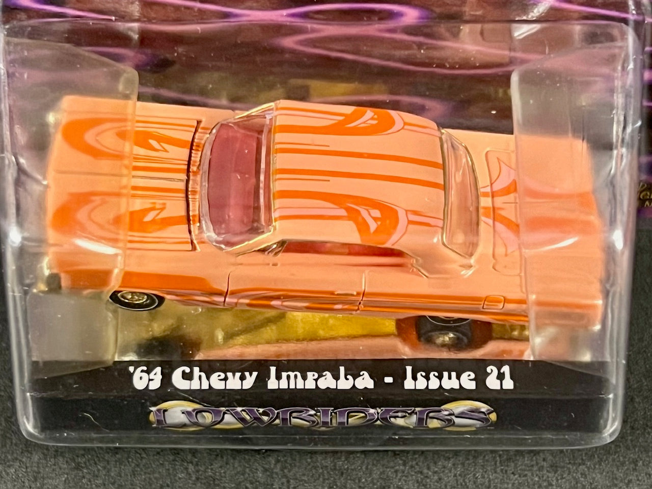 Racing Champions 1999 Lowriders Issue 21 '64 Chevy Impala, Orange