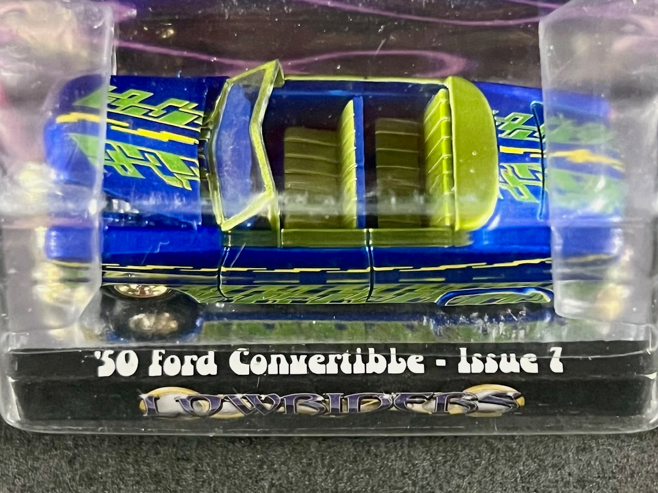 Racing Champions 1999 Lowriders Issue 7 '50 Ford Convertible, Blue and Green