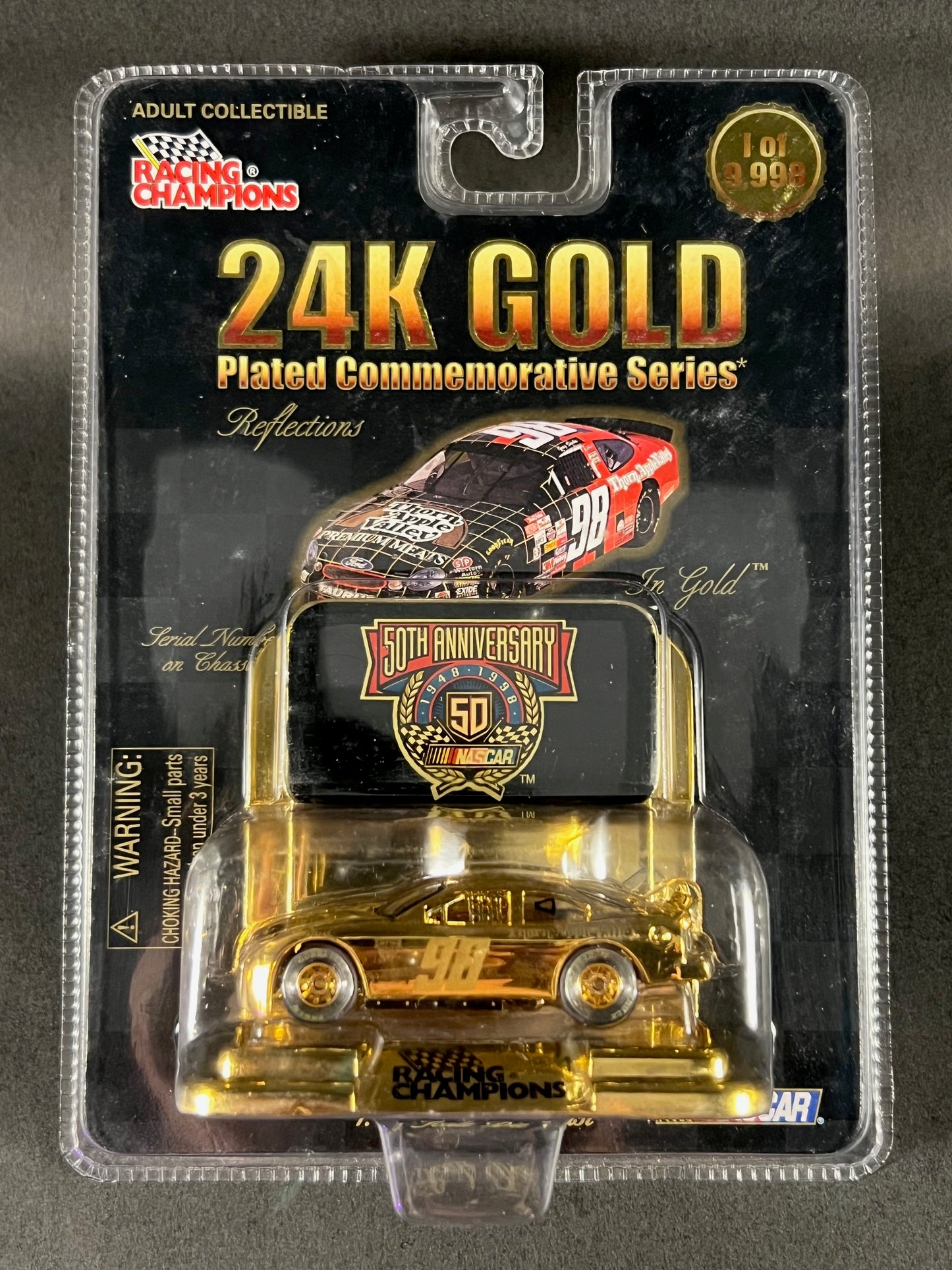 Racing Champions 1998 24K Gold NASCAR Thorn Apple Valley #98