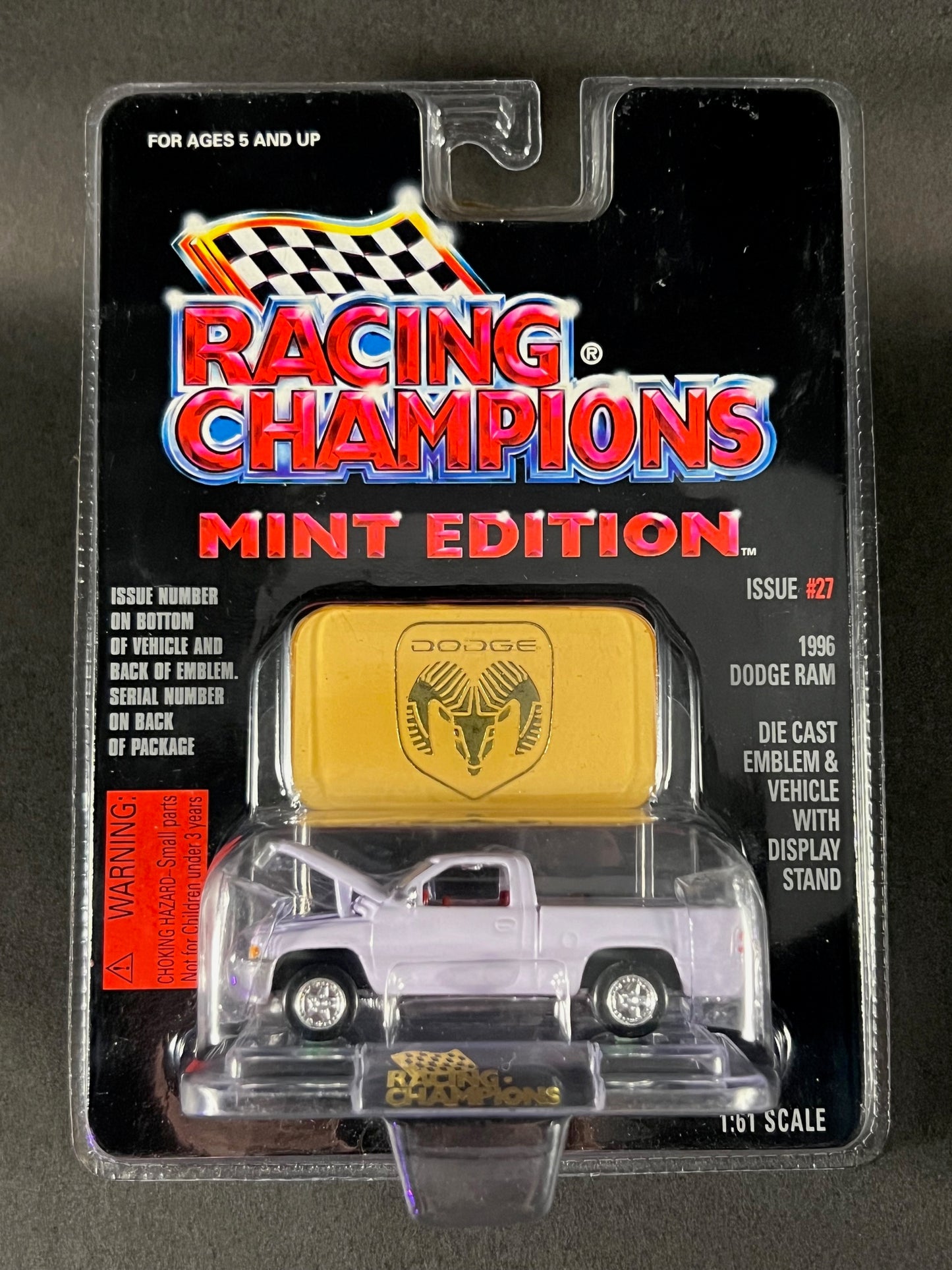 Racing Champions 1996 MINT Edition Issue #27 1996 Dodge Ram, White