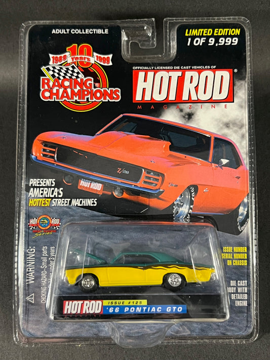 Racing Champions 1999 Hot Rod Magazine Issue #125 '66 Pontiac GTO, Green and Yellow