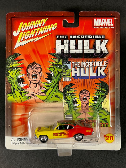 Johnny Lightning 2003 The Incredible Hulk #20 1969 Chevy Nova, Red and Yellow