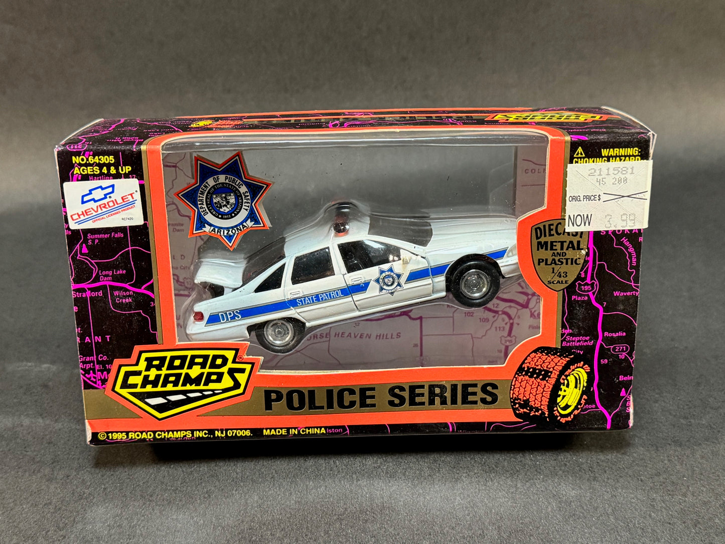 1995 Road Champs Police Series Boxed Arizona DPS State Patrol, White