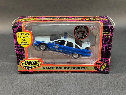 1993 Road Champs State Police Series Boxed Georgia State Patrol, Blue and White