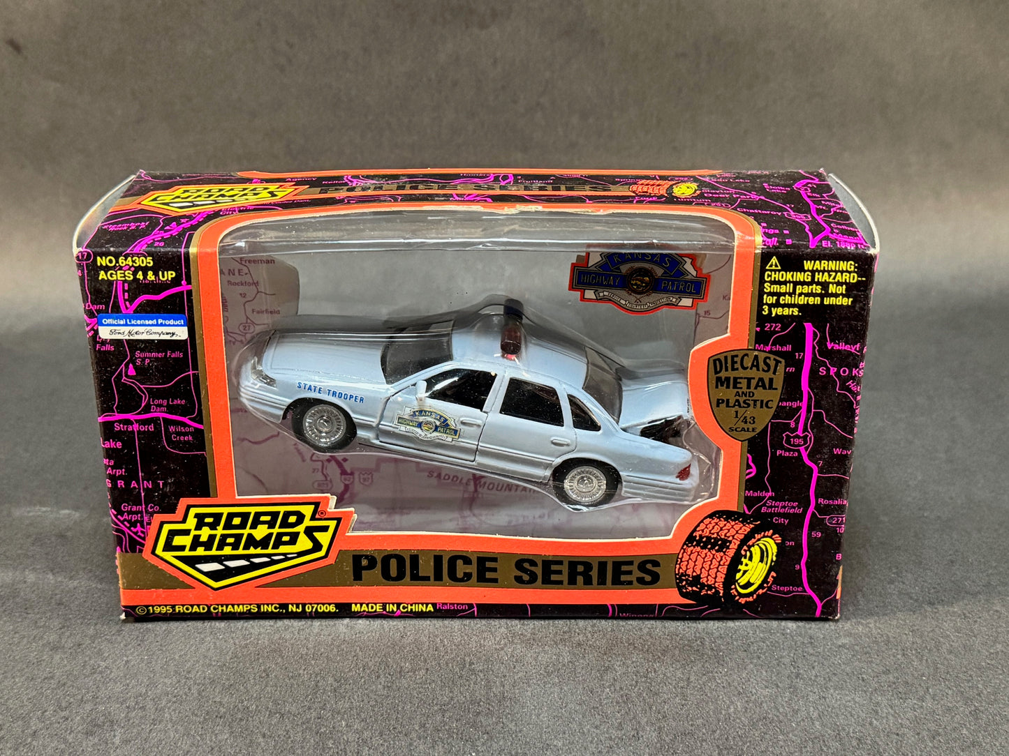 1995 Road Champs Police Series Boxed Kansas Highway Patrol, Gray
