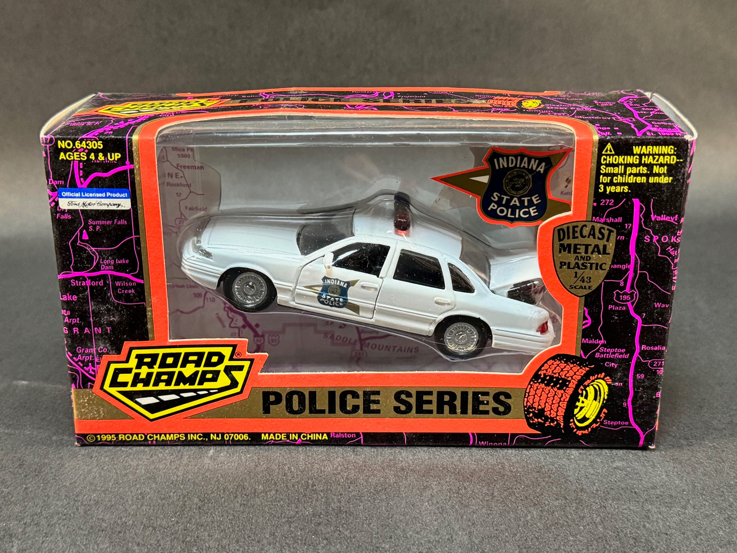 1995 Road Champs Police Series Boxed Indiana State Police, White