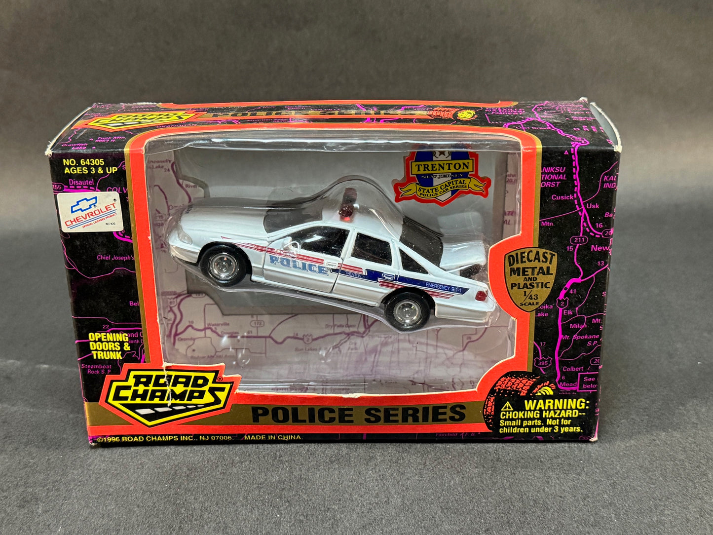 1996 Road Champs State Capital Police Series Boxed Trenton NJ Police, White