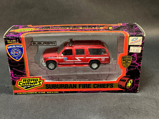 1996 Road Champs Suburban Fire Chiefs Series Boxed Bowling Green Kentucky, Red