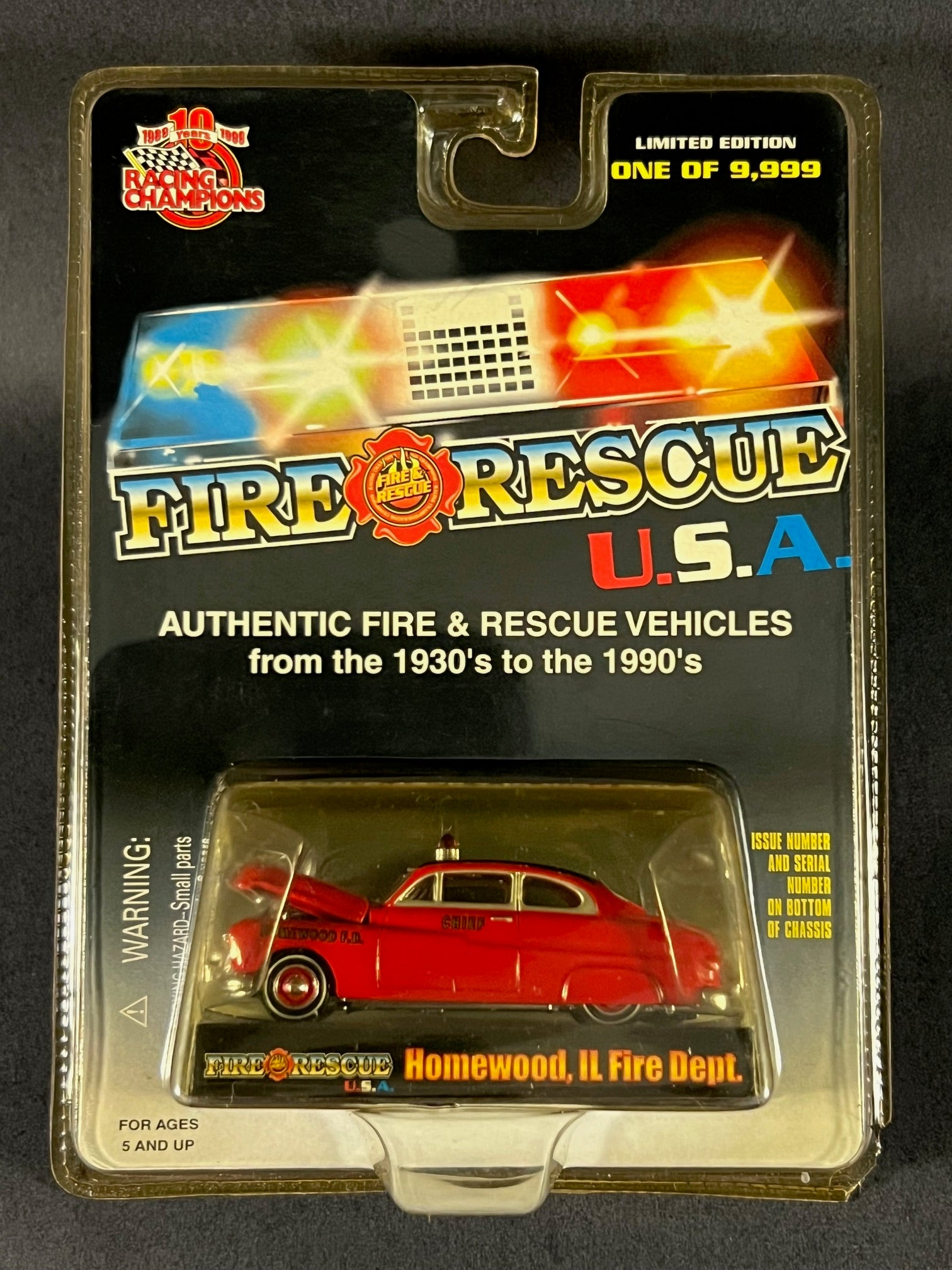 Racing Champions 1999 Fire Rescue USA #14 Homewood, IL Fire Dept., Red ...