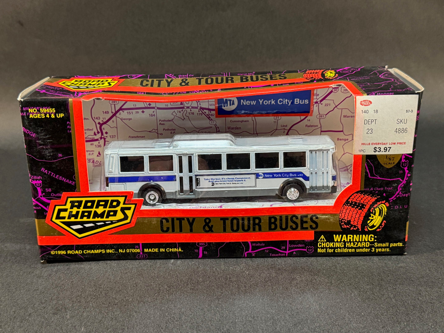1996 Road Champs City & Tour Buses Series Boxed MTA New York City Bus, White