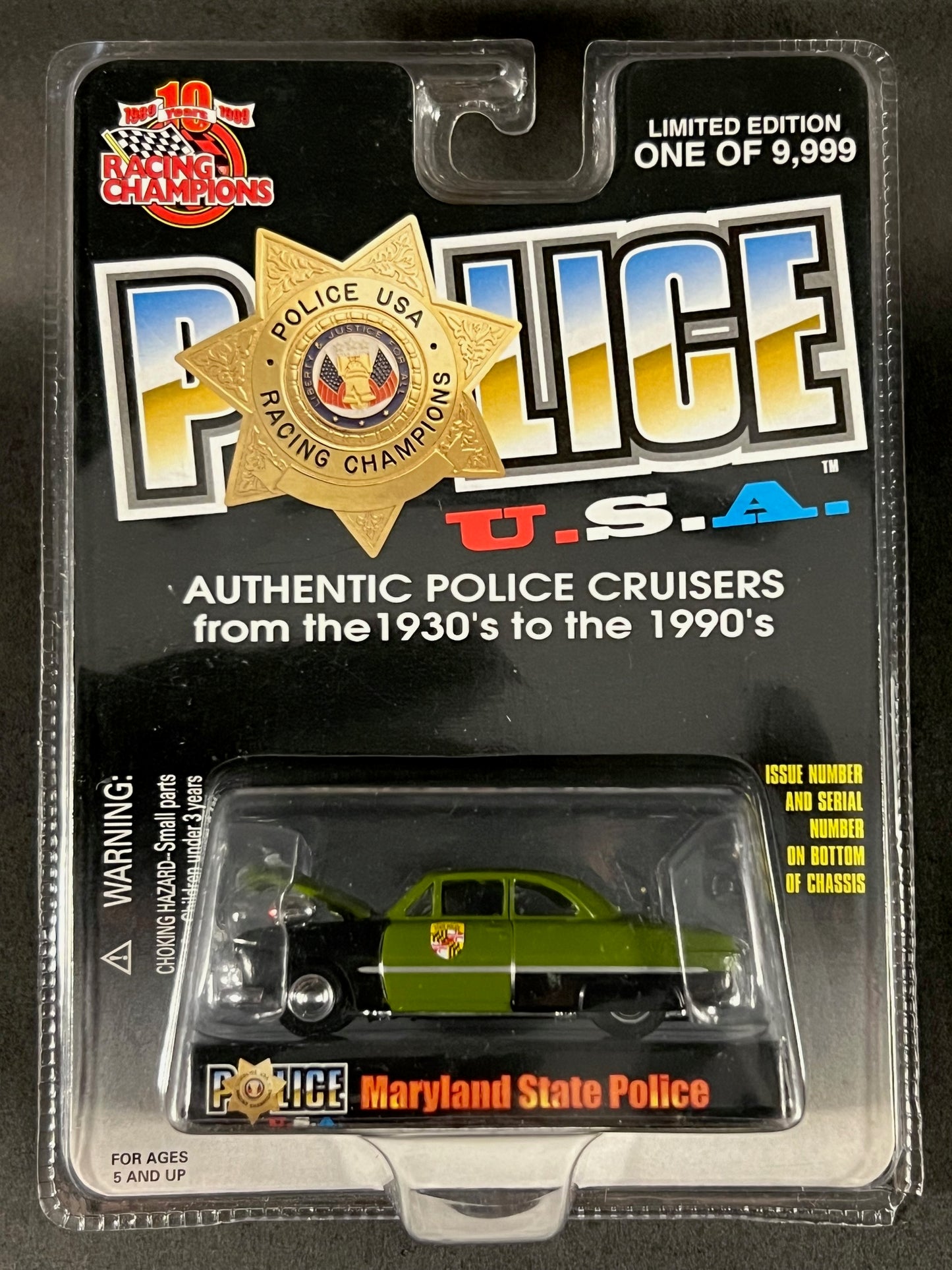 Racing Champions 1999 Police USA #88 Maryland State Police, Green and Black