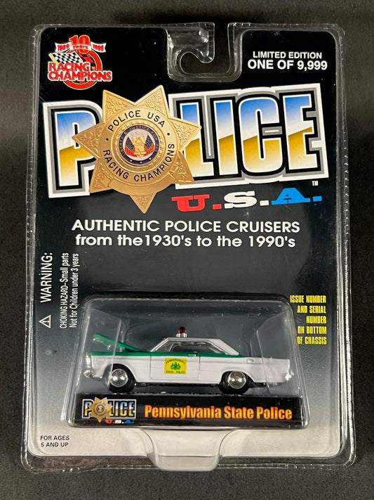 Racing Champions 1999 Police USA #107 Pennsylvania State Police, White and Green