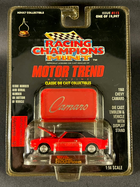 1997 Racing Champions MINT Motor Trend #112 1968 Chevy Camaro, Red