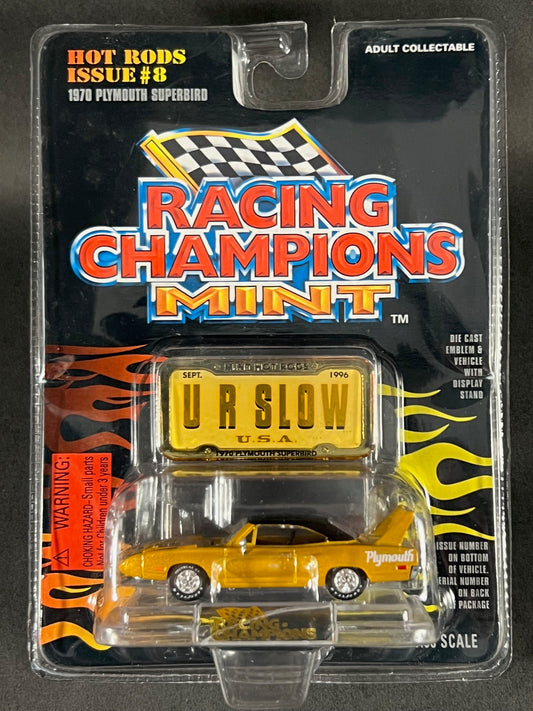 Racing Champions 1996 MINT Hot Rods Issue #8 1970 Plymouth Superbird, Gold