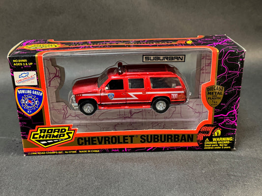 1996 Road Champs Chevrolet Suburban Series Boxed Bowling Green Kentucky, Red