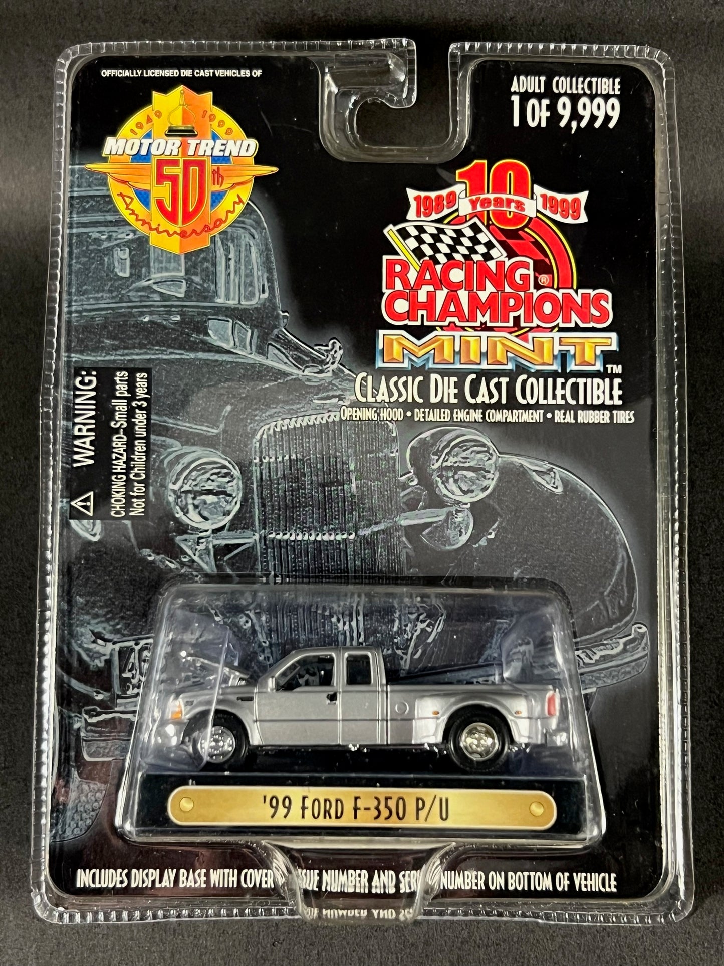 Racing Champions 1999 MINT Motor Trend #195 '99 Ford F-350 P/U, Silver