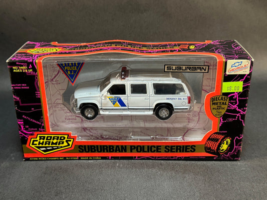 1995 Road Champs Suburban Police Series Boxed New Jersey NJ State Police, White