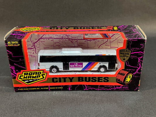 1996 Road Champs City Buses Series Boxed New Jersey NJ Transit, White