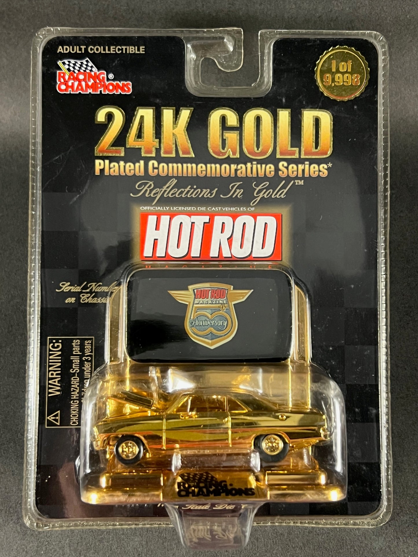 Racing Champions 1998 24K Gold Hot Rod Magazine '66 Chevy Nova