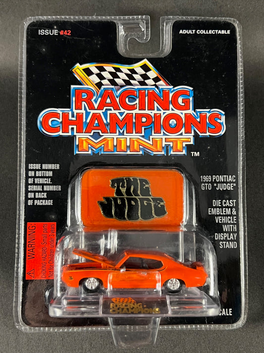 Racing Champions 1996 MINT Issue #42 1969 Pontiac GTO "Judge", Orange