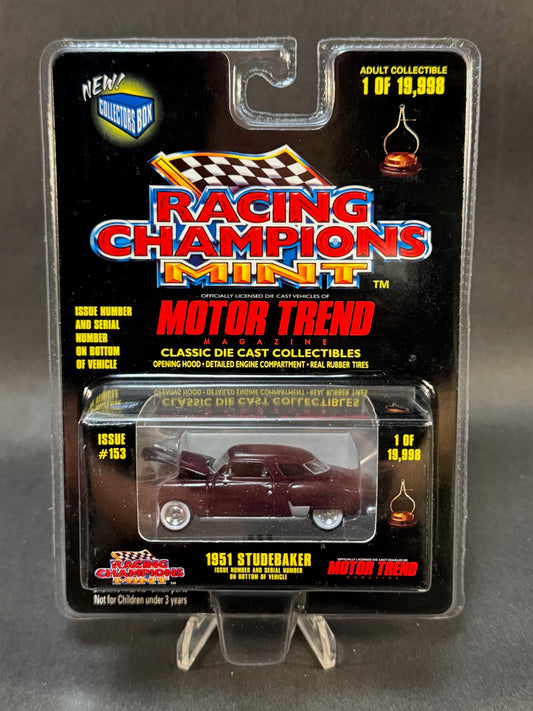 1998 Racing Champions MINT Motor Trend Issue #153 1951 Studebaker, Maroon