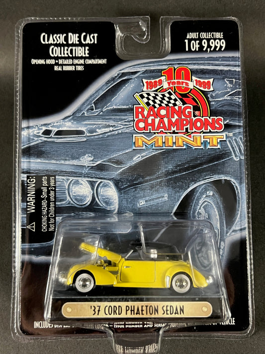 Racing Champions 1999 MINT Issue #237 '37 Cord Phaeton Sedan, Yellow