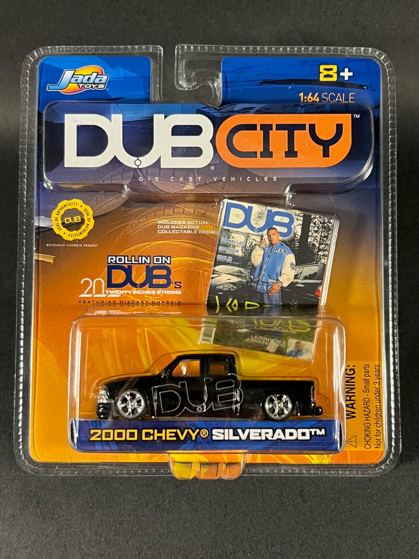 Jada Toys 2001 Dub City Vargas 2000 Chevy Silverado, Black