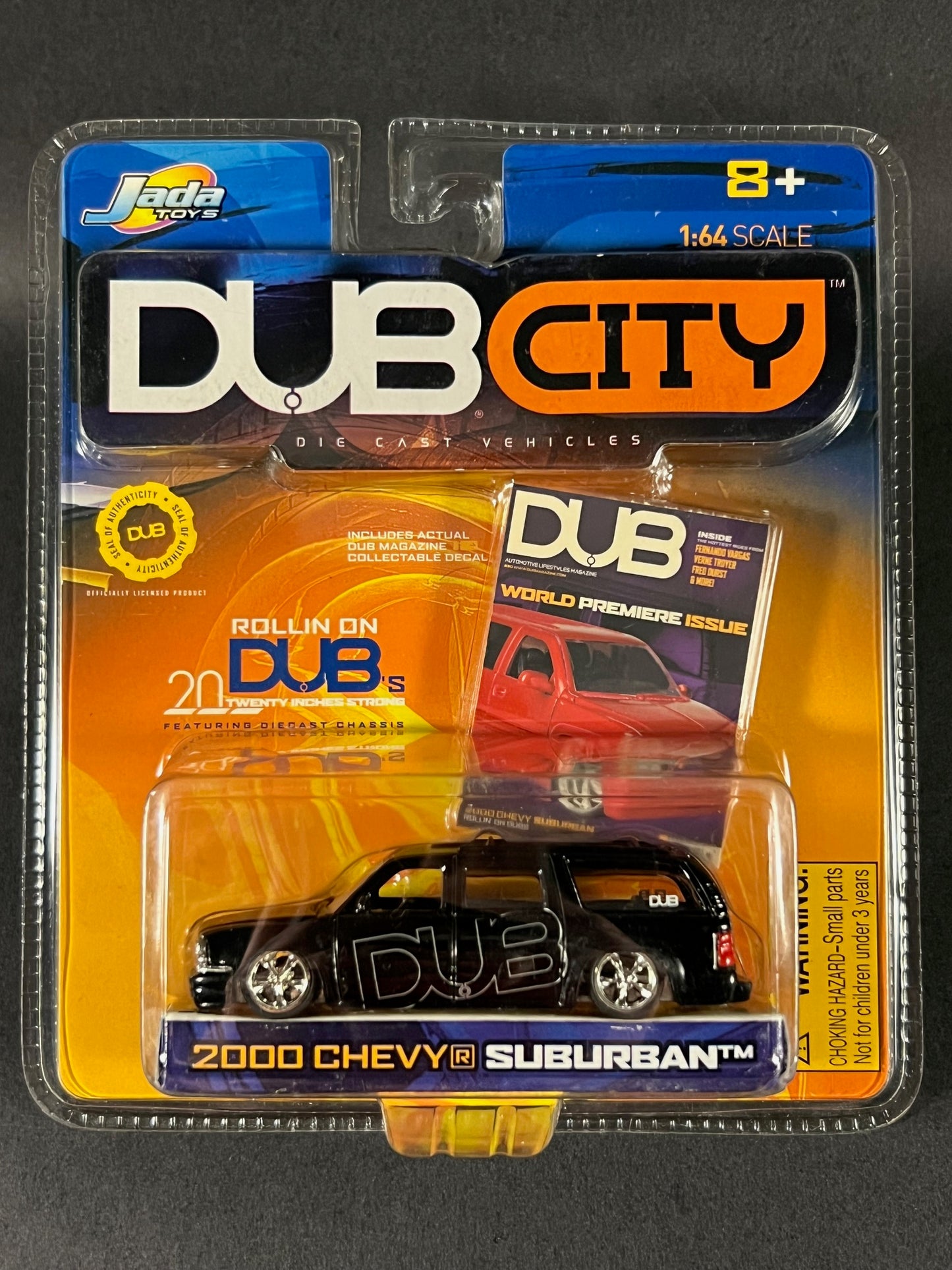 Jada Toys 2001 Dub City World Premiere Issue 2000 Chevy Suburban, Black