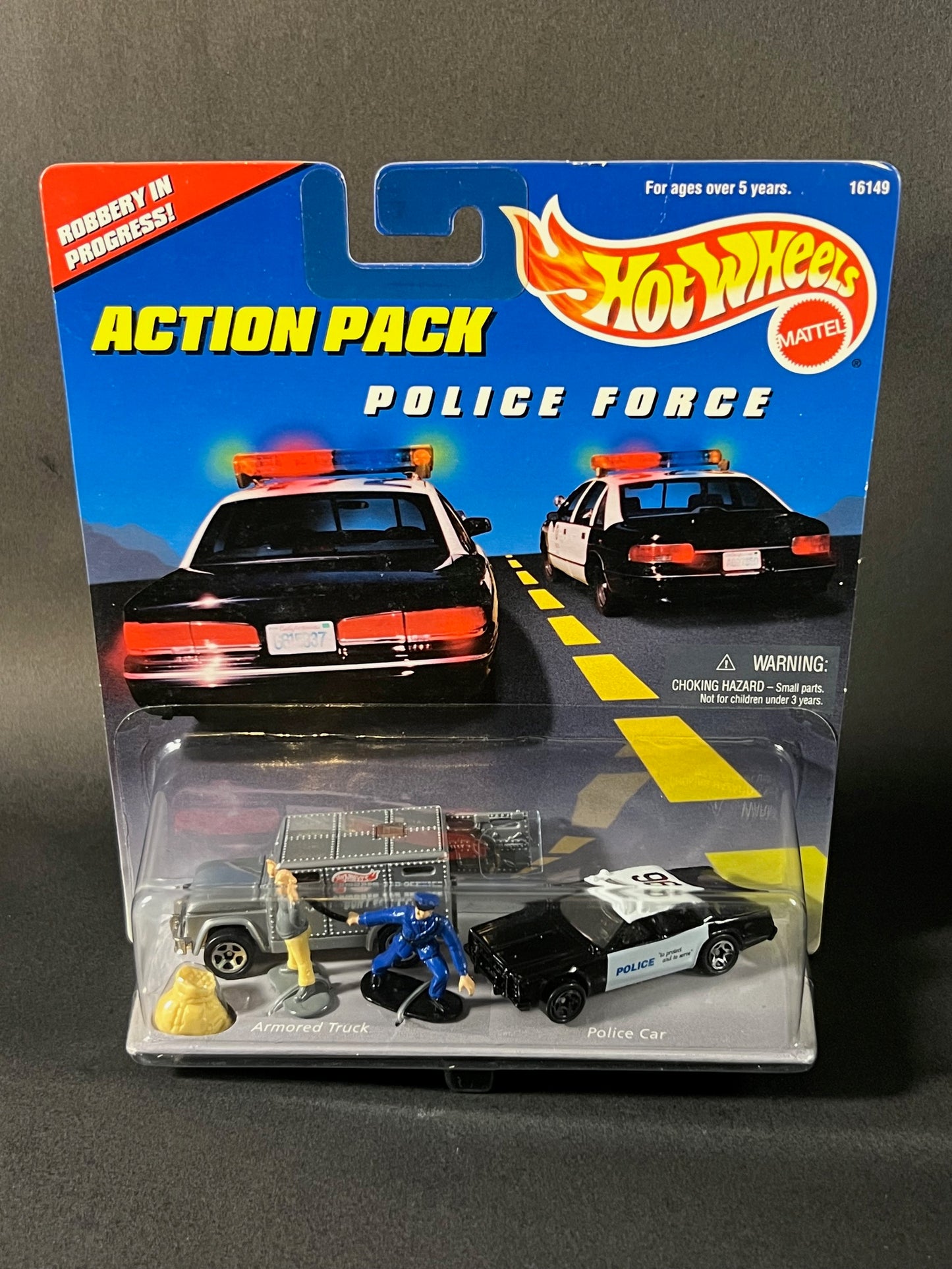 Hot Wheels 1996 Action Pack Police Force - Robbery In Progress!