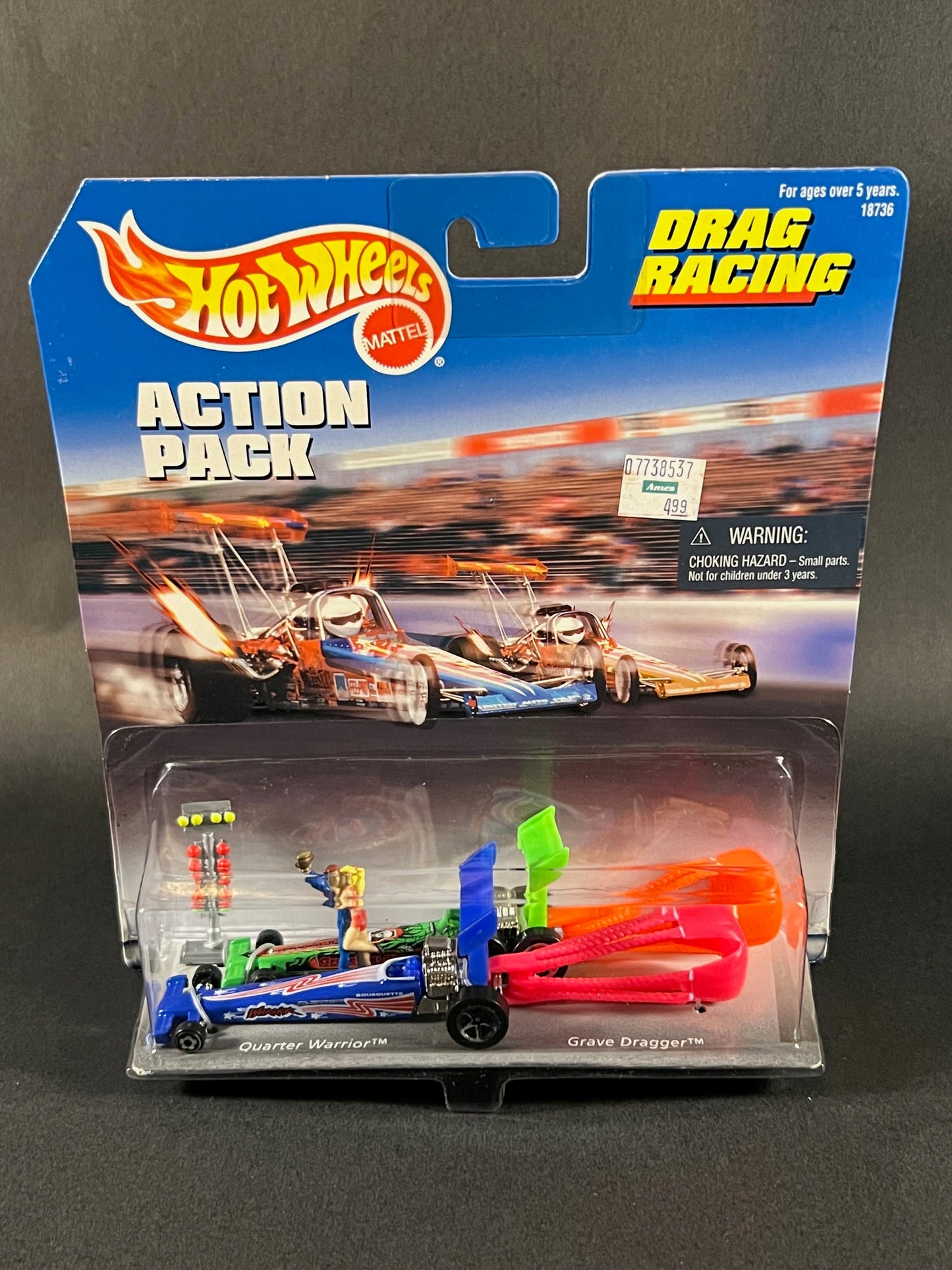 Hot Wheels 1997 Action Pack Drag Racing - Let's Burn Rubber!