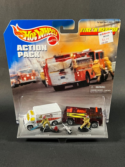 Hot Wheels 1998 Action Pack Fire 'N Rescue - Four Alarm Emergency!