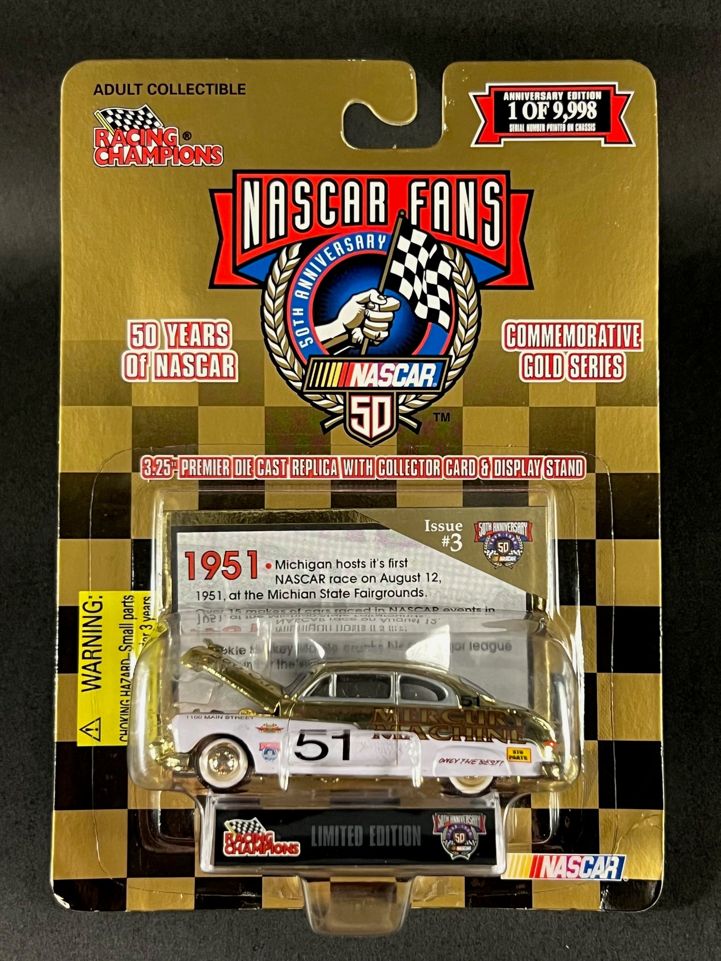 Racing Champions 1998 NASCAR Commemorative Gold Issue #3 Mercury Machine 51