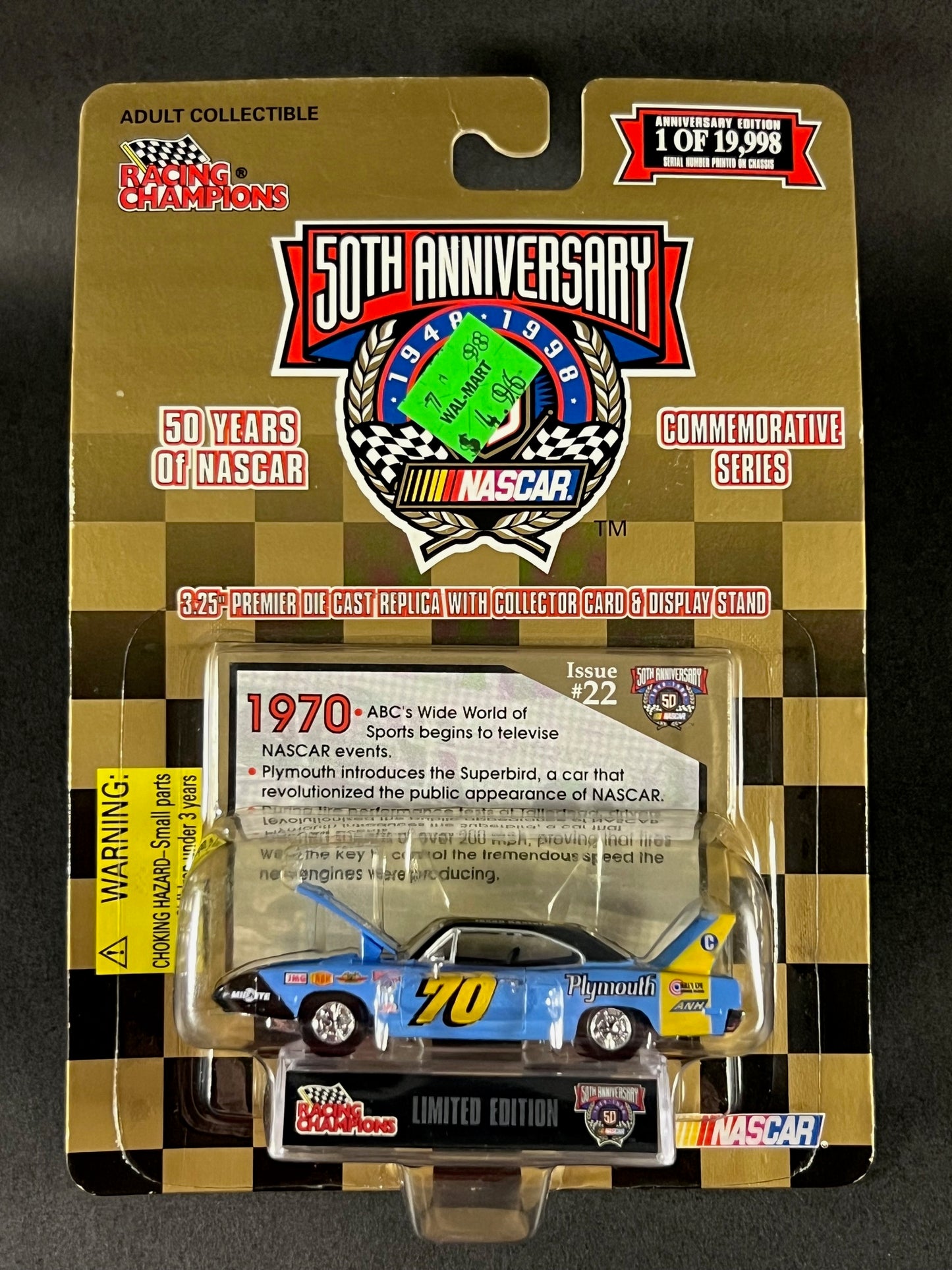 Racing Champions 1998 50 Years of NASCAR Issue #22 Plymouth Superbird #70