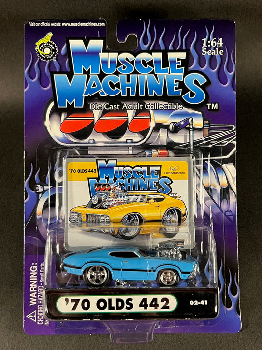 Muscle Machines 2002 02-41 '70 Olds 442, Blue