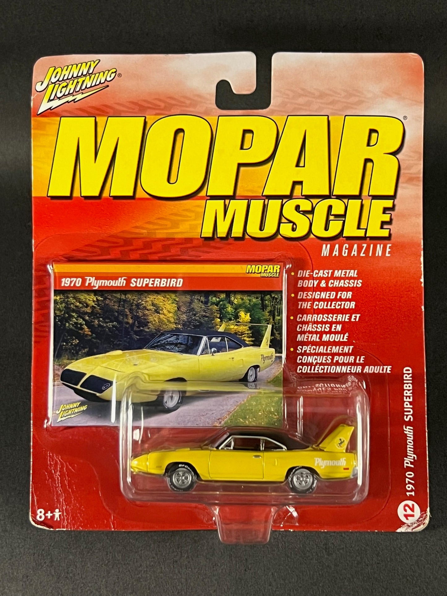 2005 Johnny Lightning Mopar Muscle Magazine #12 1970 Plymouth Superbird, Yellow