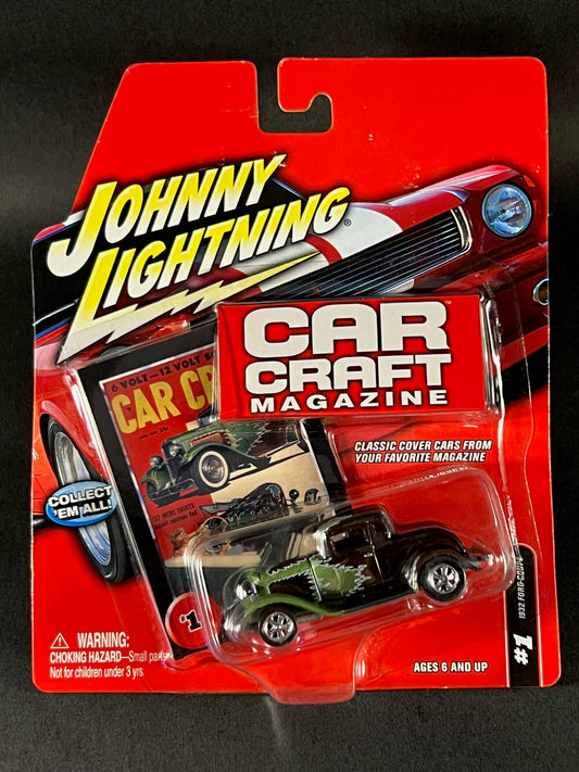 Johnny Lightning 2003 Car Craft Magazine #1 1932 Ford Coupe, Black and Green