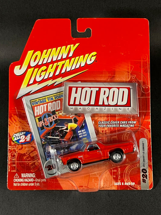 Johnny Lightning 2003 Hot Rod Magazine #20 1971 Chevy El Camino, Red