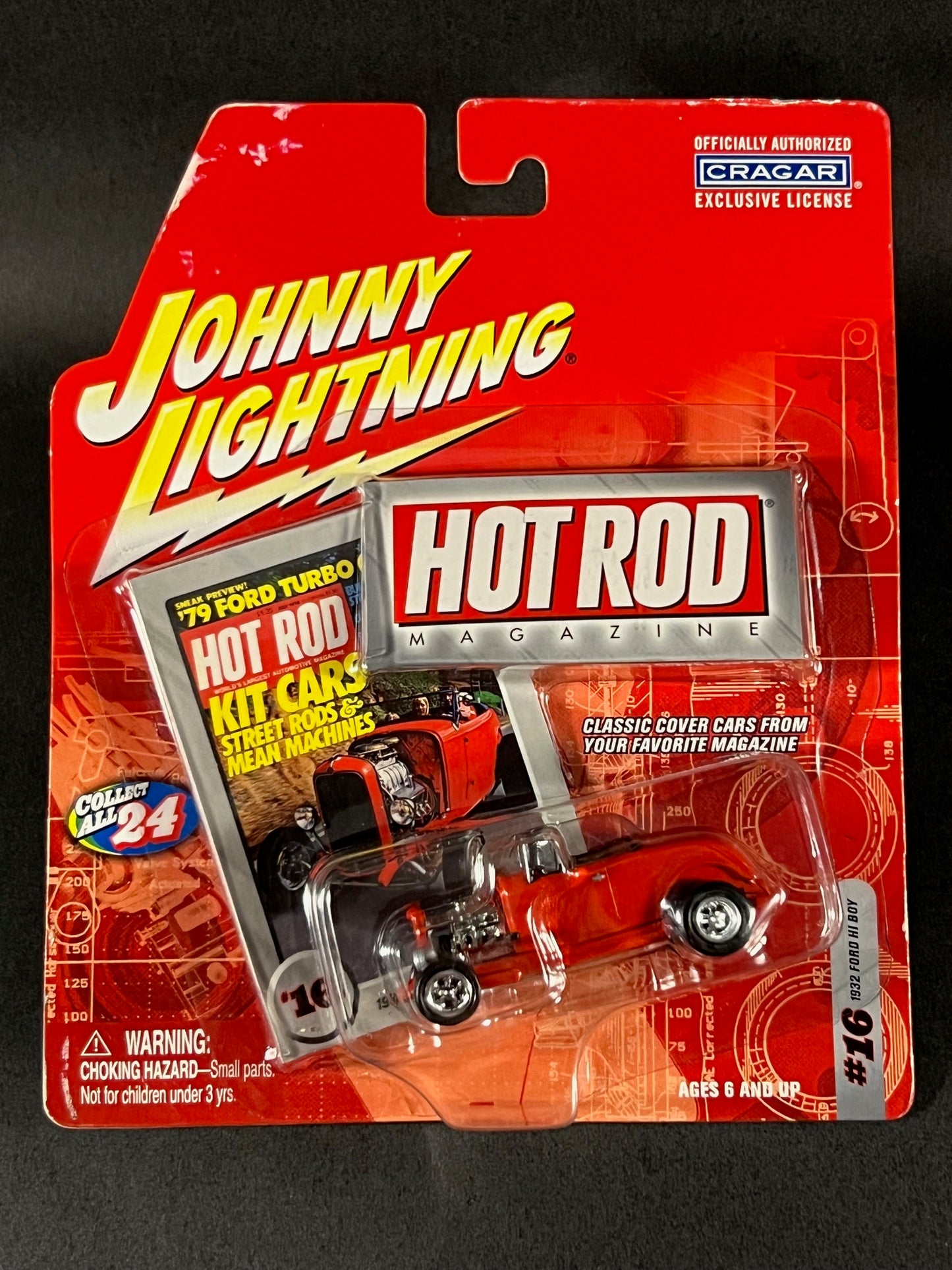 Johnny Lightning 2003 Hot Rod Magazine #16 1932 Ford Hi Boy, Red