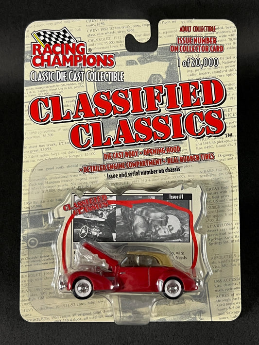 Racing Champions 1999 Classified Classics #1 '37 Cord Phaeton Sedan, Red