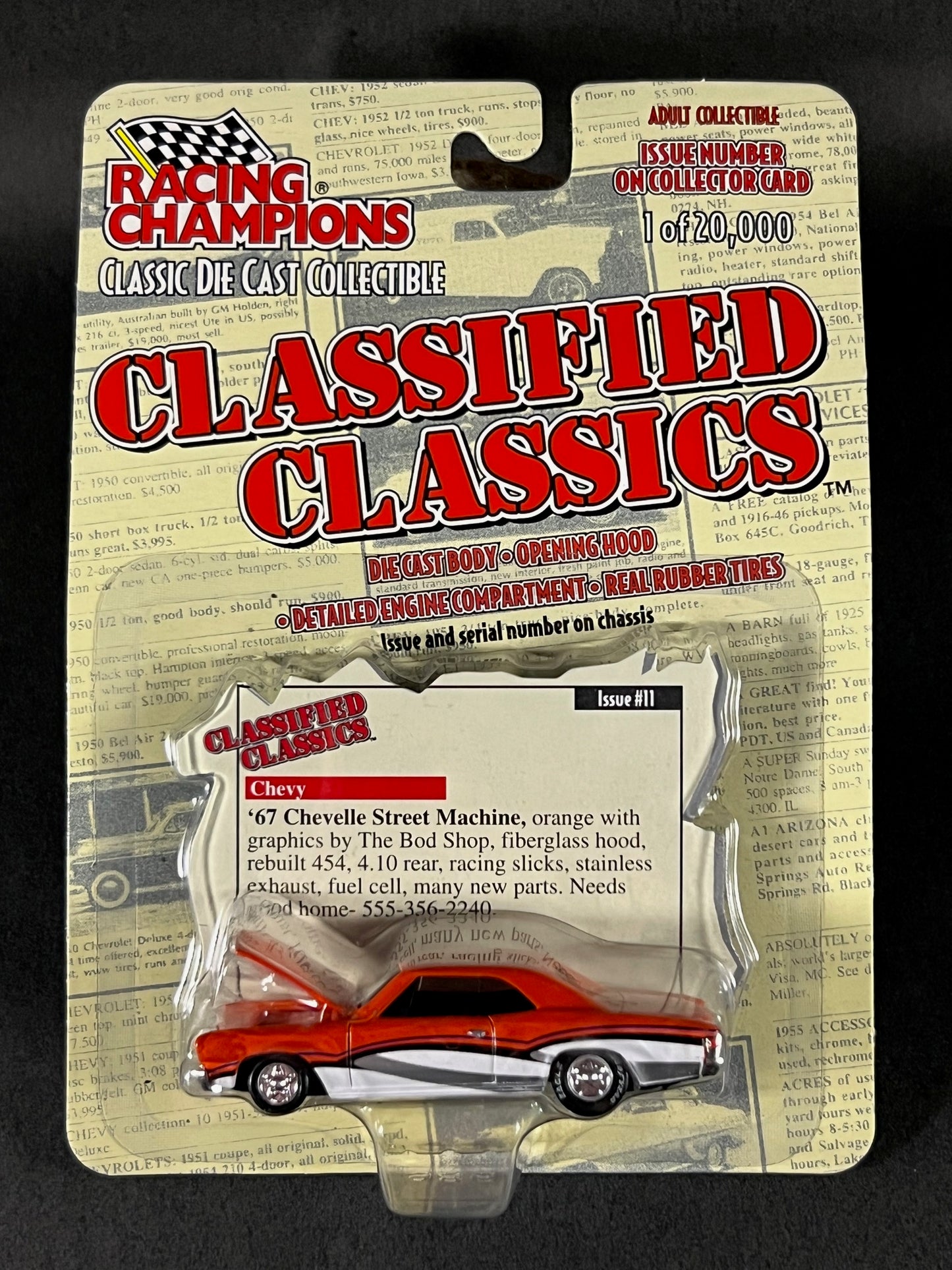 Racing Champions 1999 Classified Classics #11 '67 Chevy Chevelle, Red