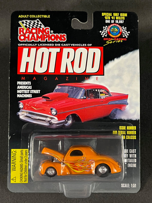 1997 Racing Champions Special Hot Rod Magazine #97B '41 Willys, Orange