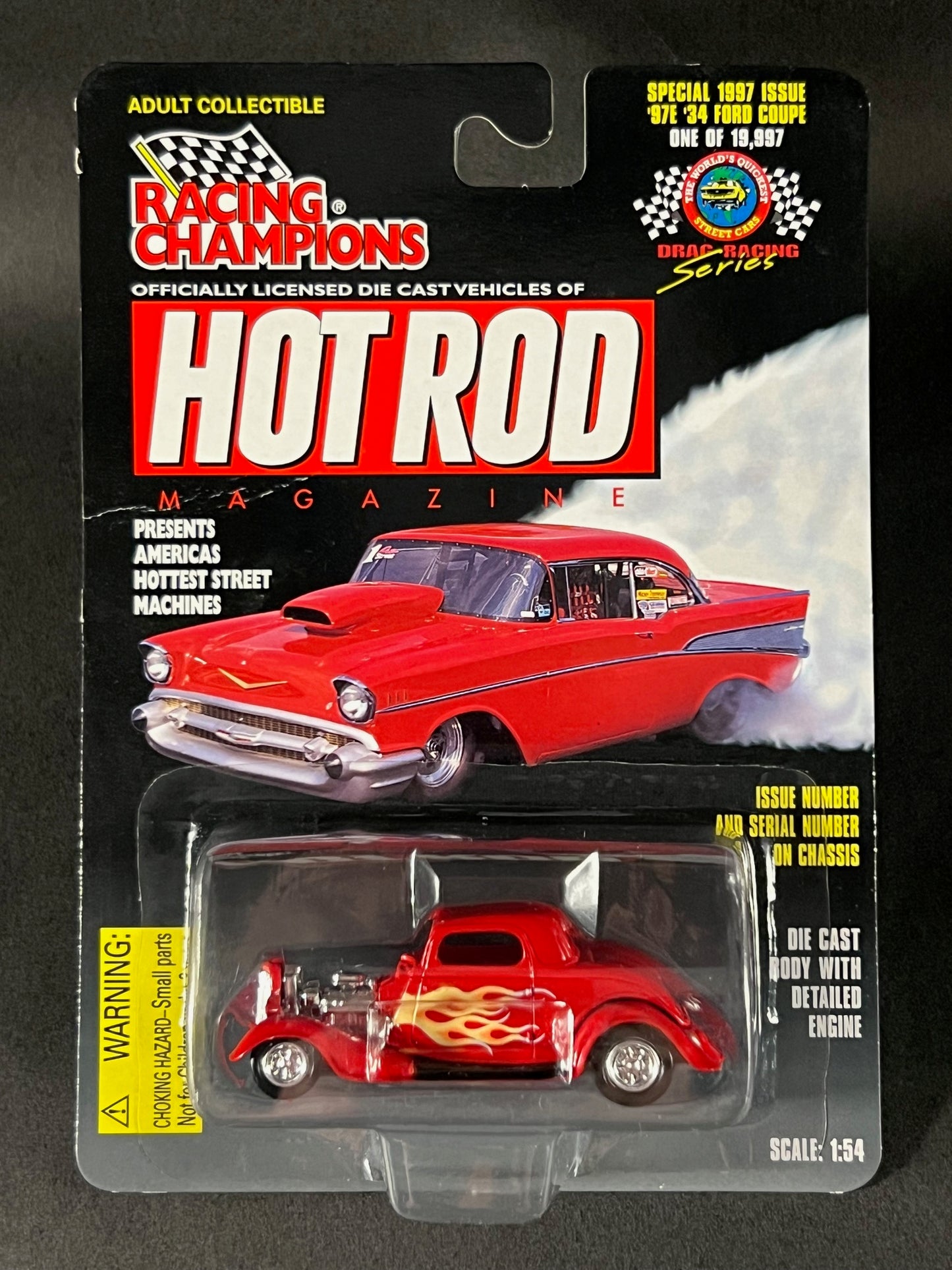 Racing Champions Special 1997 Hot Rod Magazine #97E '34 Ford Coupe, Red