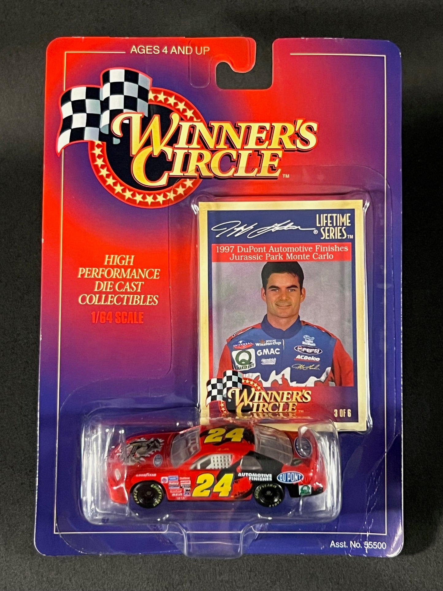 Winner's Circle 1997 Lifetime Series #3 NASCAR Jeff Gordon Jurassic Park Monte Carlo